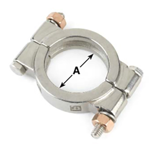 Rubber Fab High Pressure Clamp Sizing Diagram