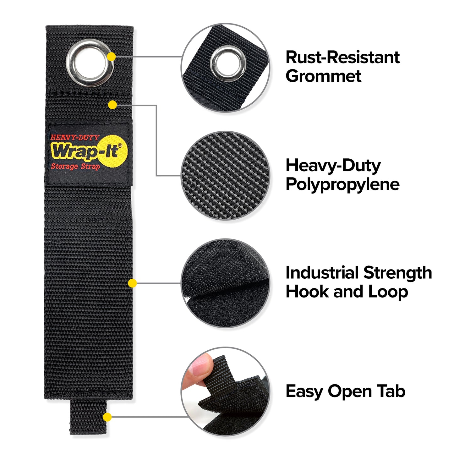 Wrap-It® Heavy Duty organizing cables in a garage